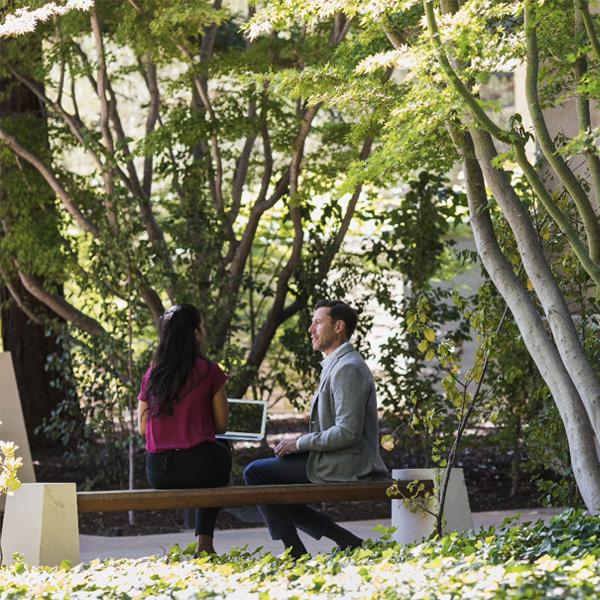 Aerial view of winding hill road