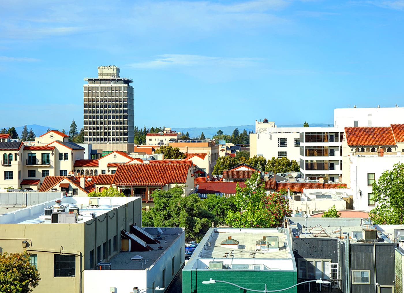 Aerial view of Palo Alto, California