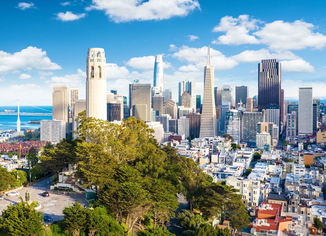 Aerial view of San Francisco, California